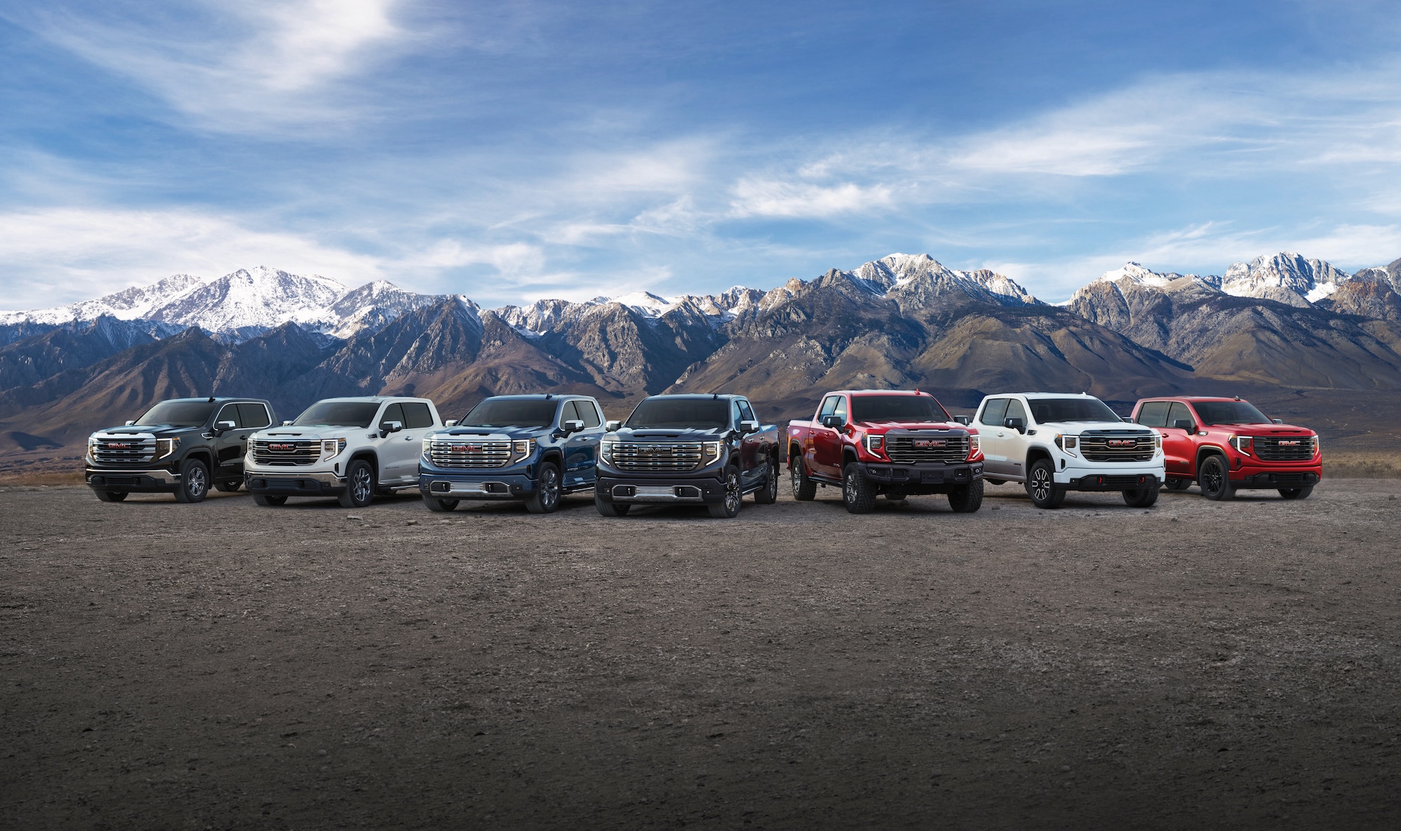 Lineup of all 7 Silverado 1500 trims