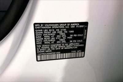 2021 Volkswagen Atlas 3.6L V6 SEL Premium