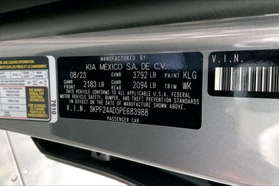 2023 Kia Forte LXS