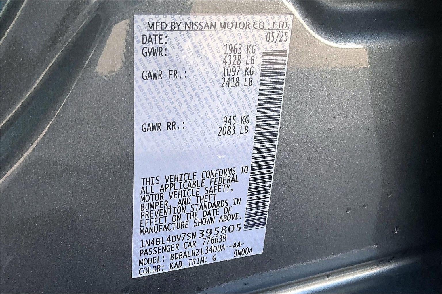 2025 Nissan Altima SV