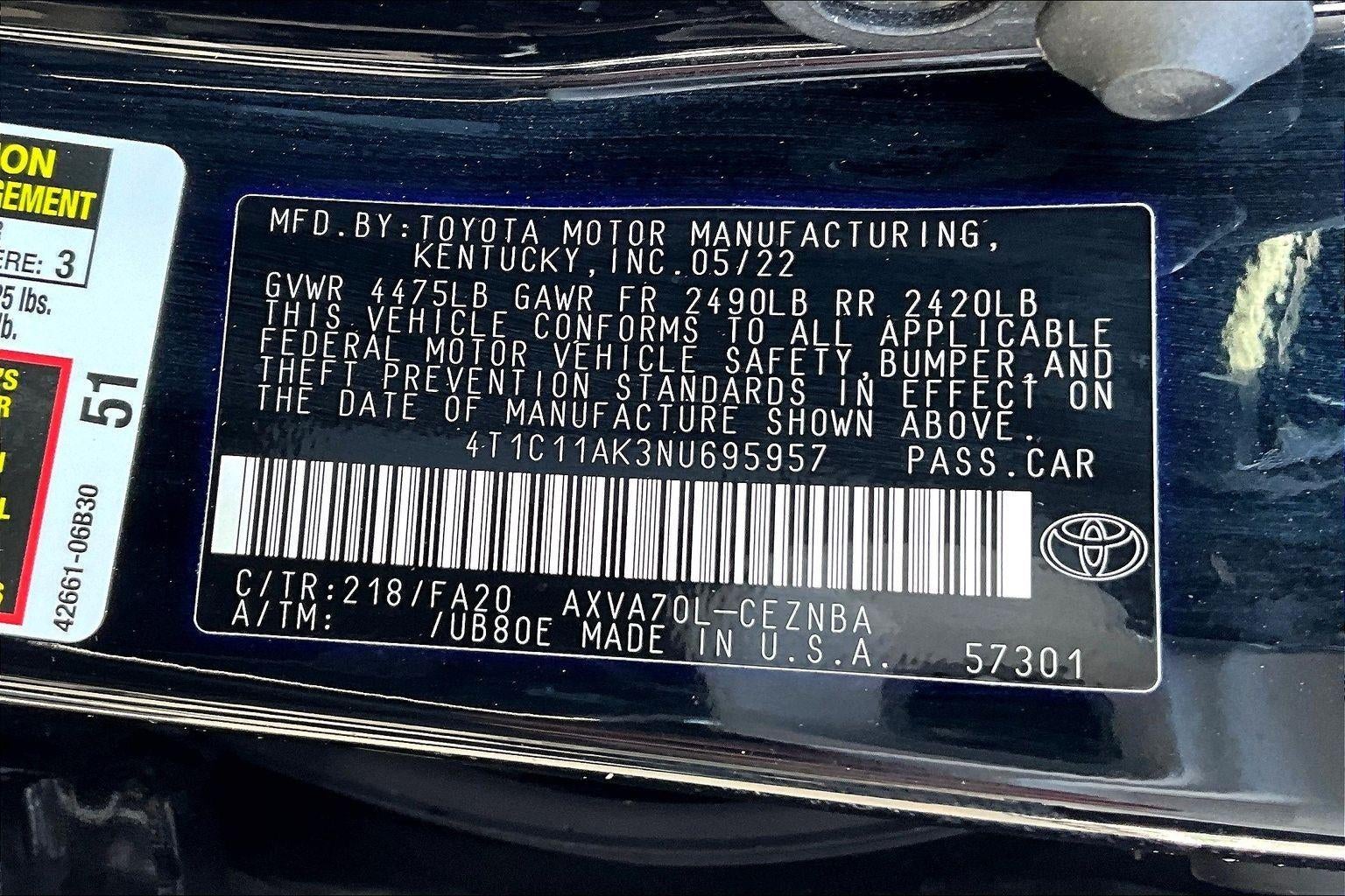 2022 Toyota Camry LE