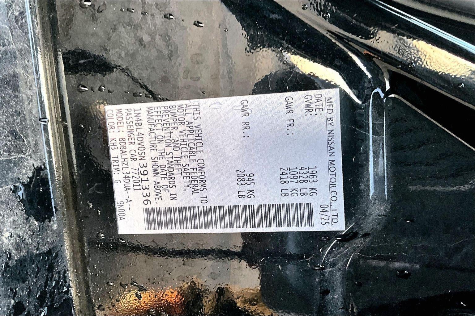 2025 Nissan Altima SV