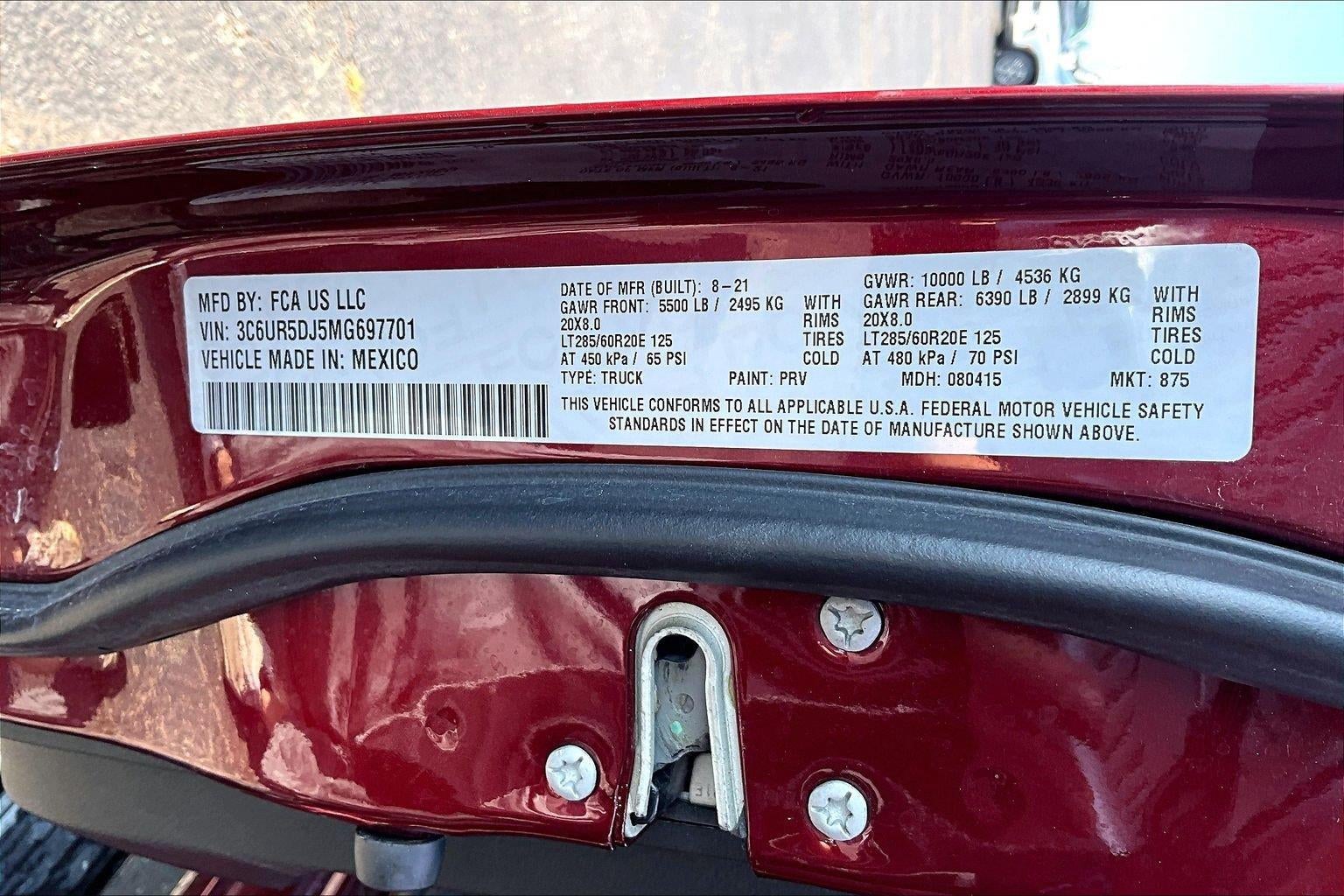 2021 RAM 2500 Big Horn