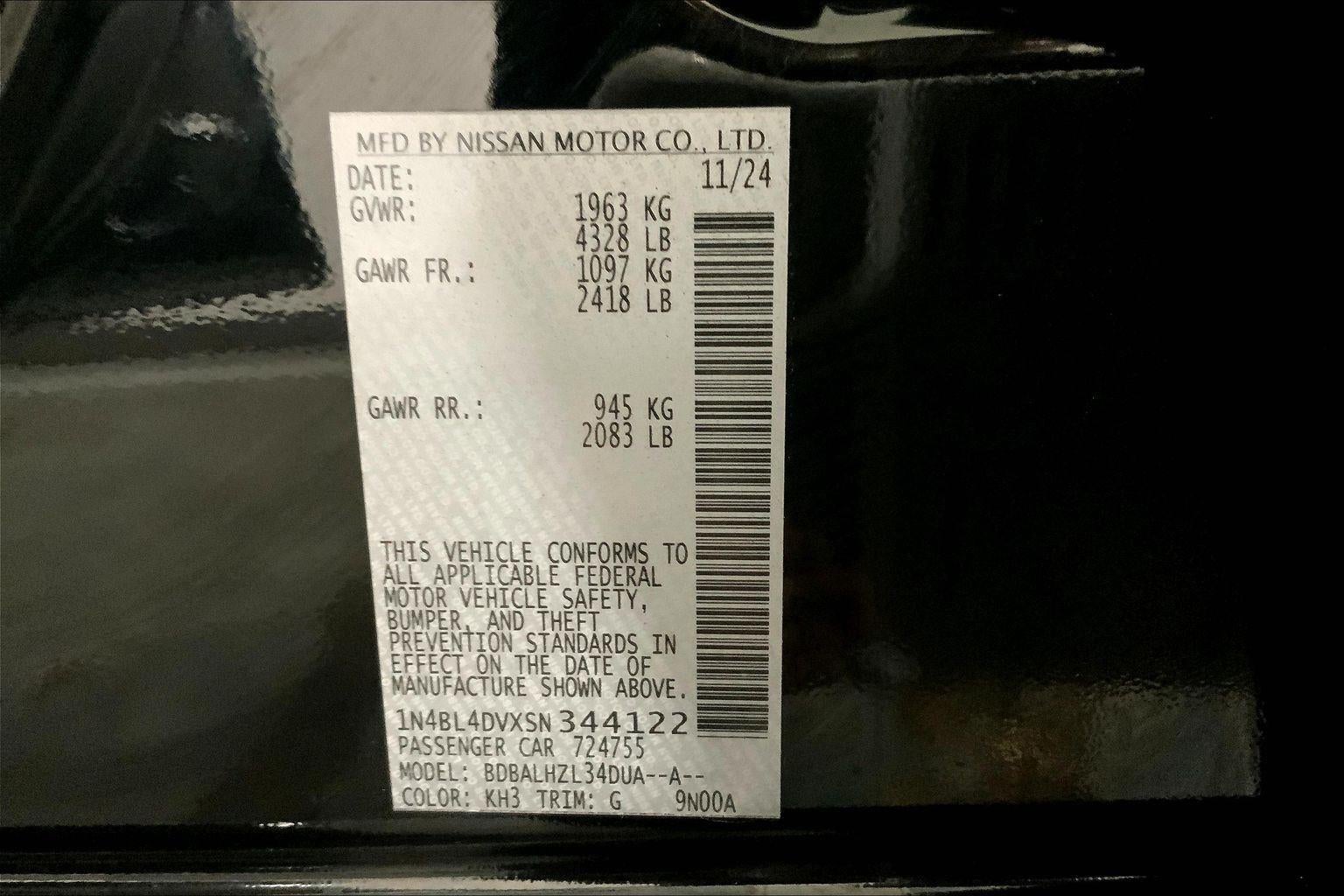 2025 Nissan Altima SV