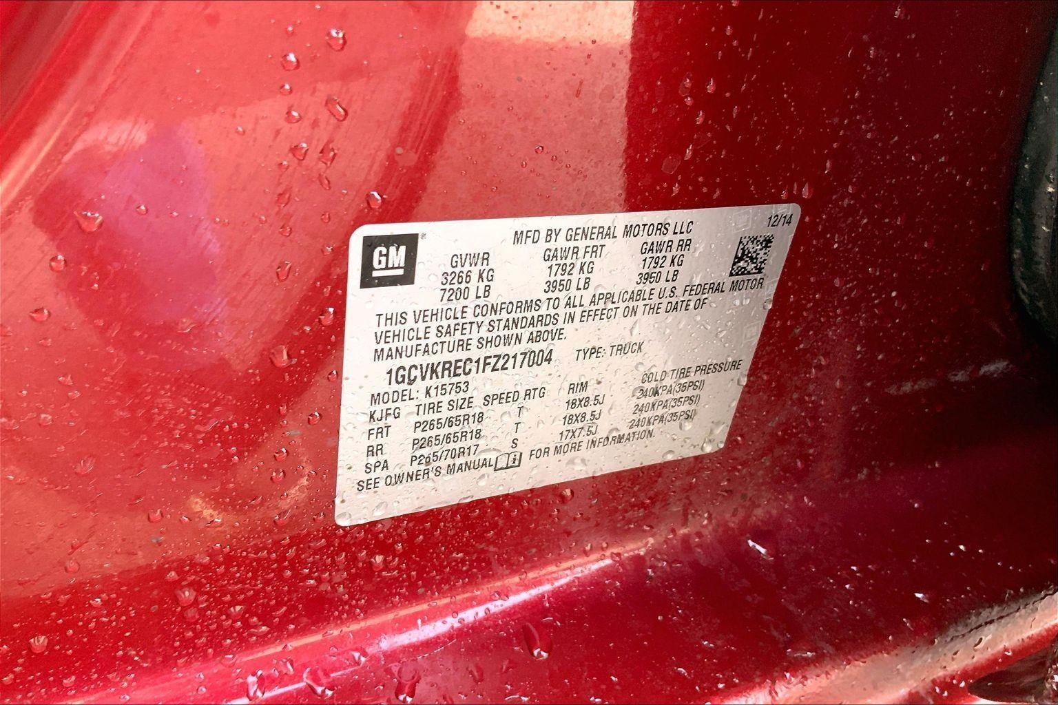 2015 Chevrolet Silverado 1500 LT