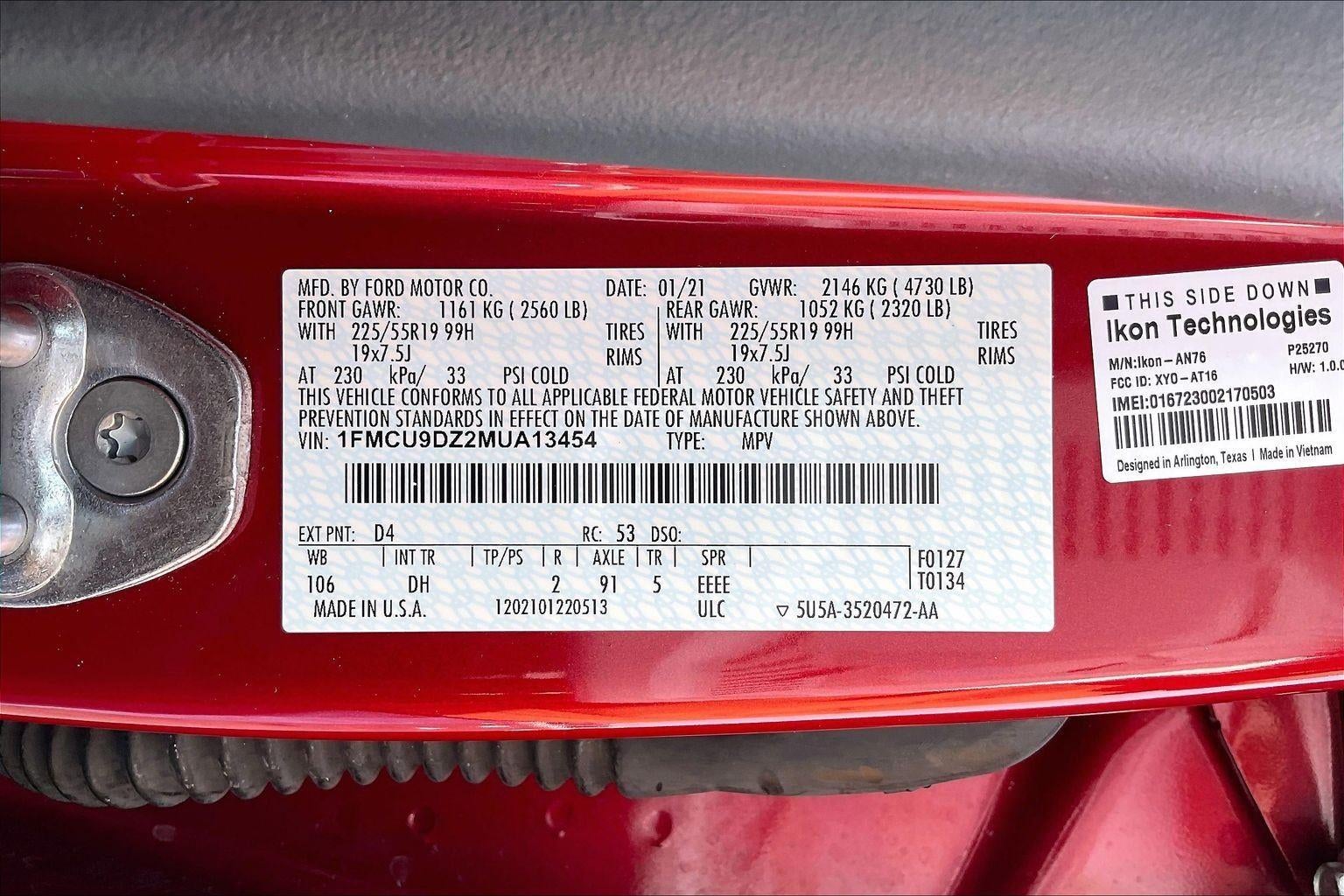 2021 Ford Escape Titanium Hybrid