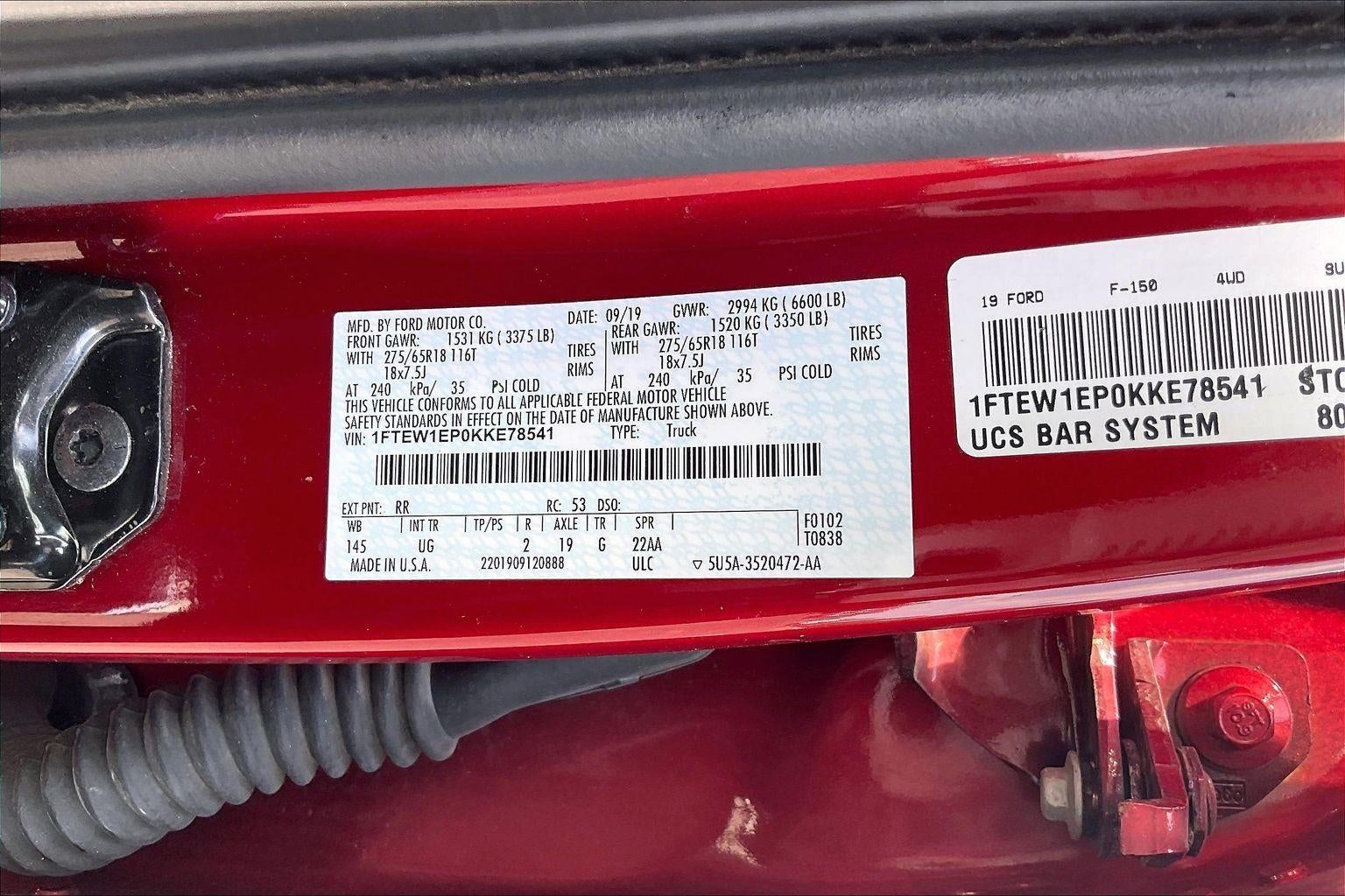 2019 Ford F-150 XL