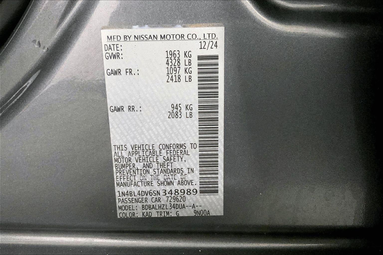 2025 Nissan Altima SV