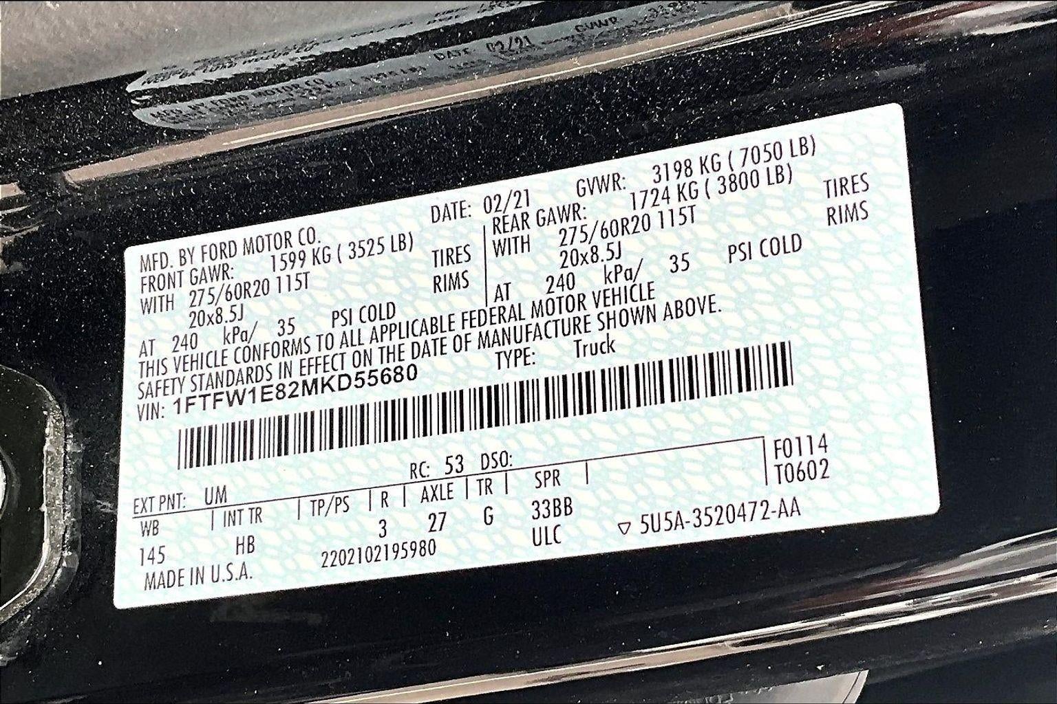 2021 Ford F-150 LARIAT