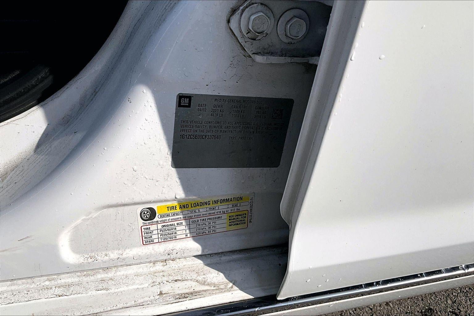 2012 Chevrolet Malibu LT w/1LT