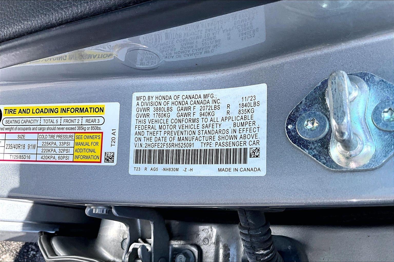 2024 Honda Civic Sedan Sport