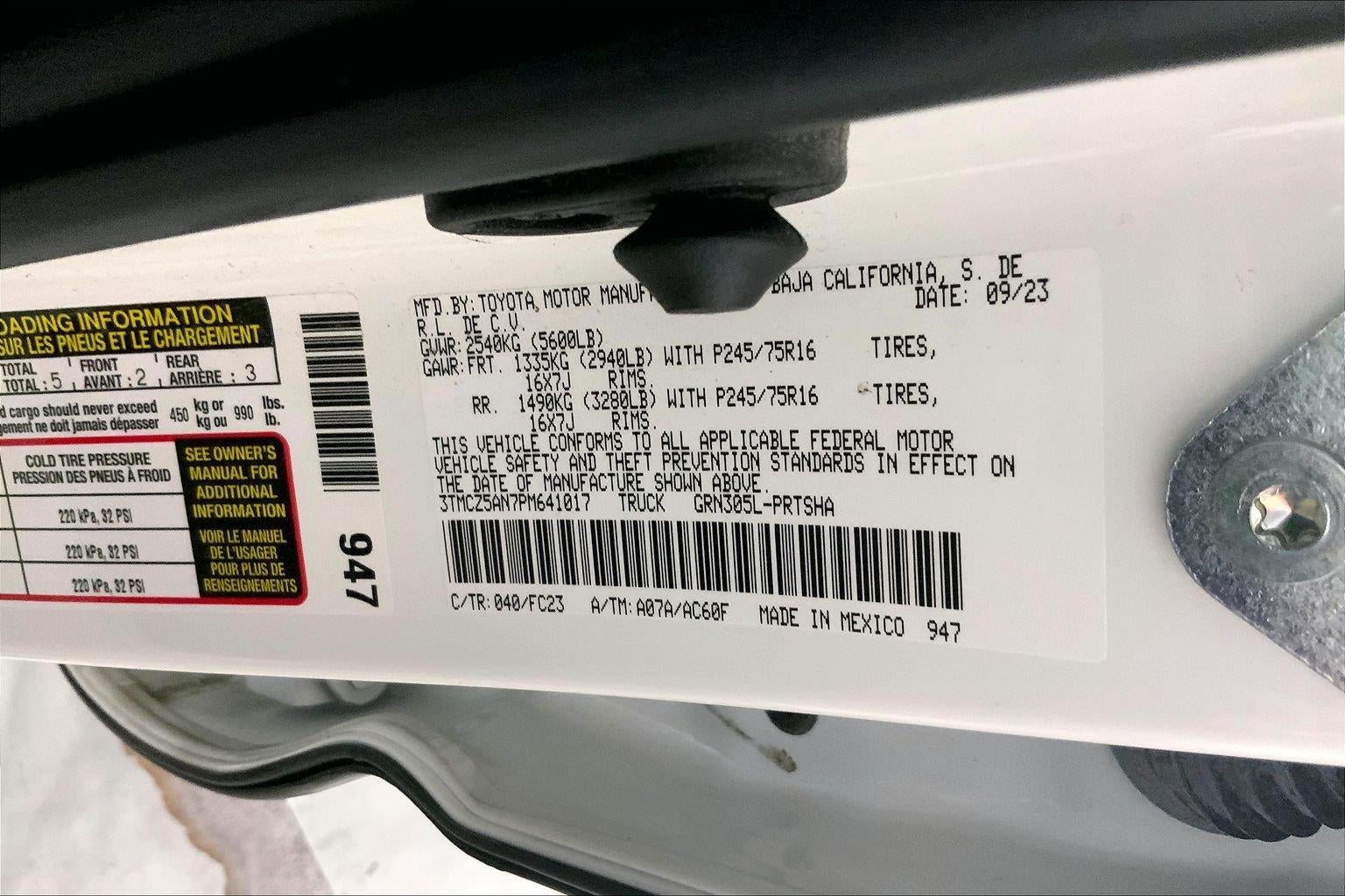 2023 Toyota Tacoma 4WD SR