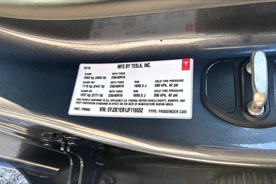 2018 Tesla Model 3 Long Range Battery