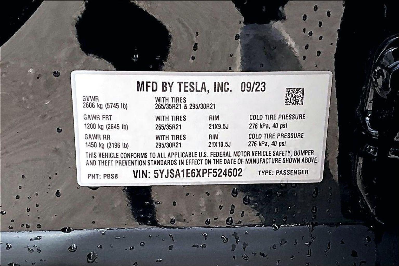 2023 Tesla Model S Plaid