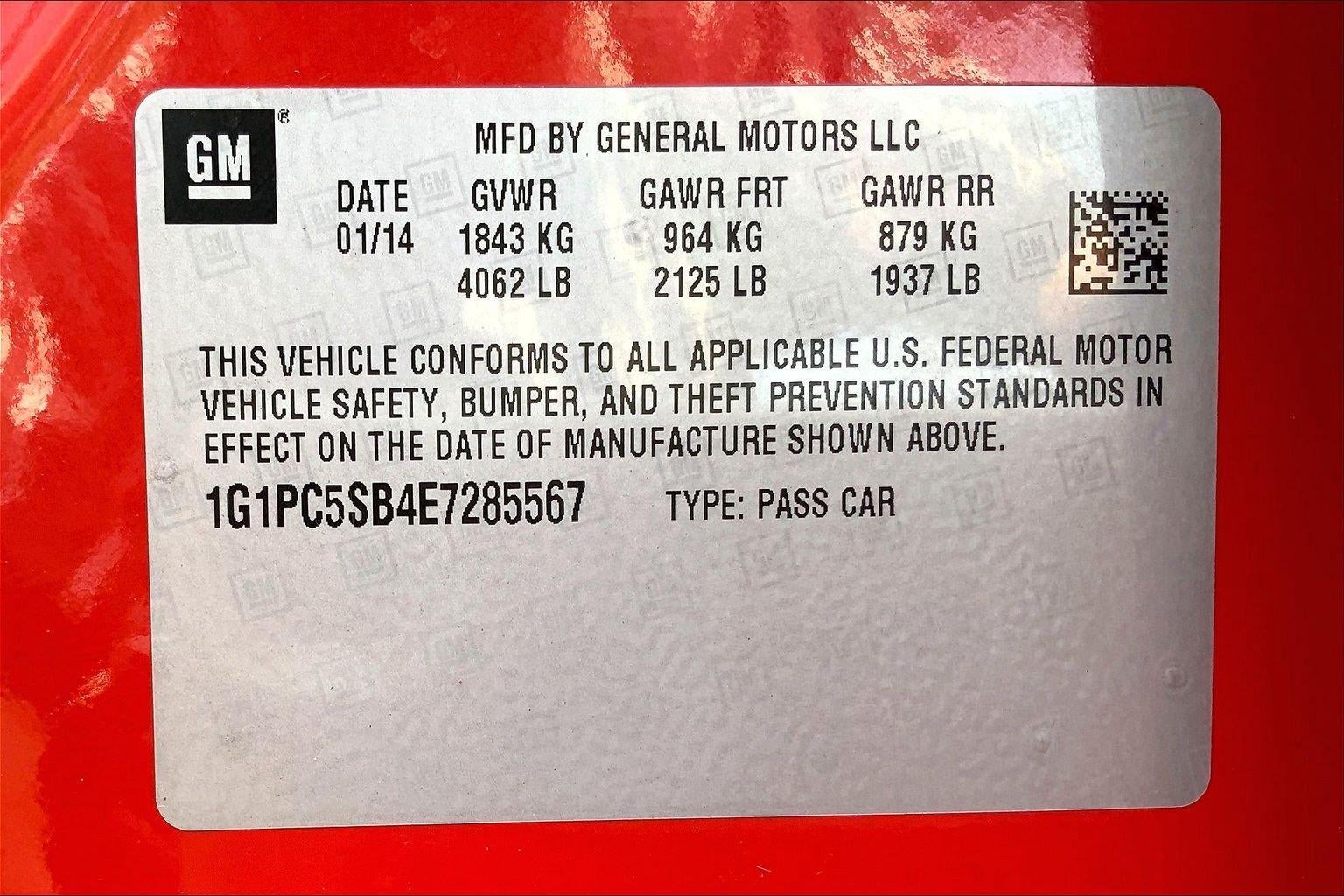 2014 Chevrolet Cruze 1LT Auto