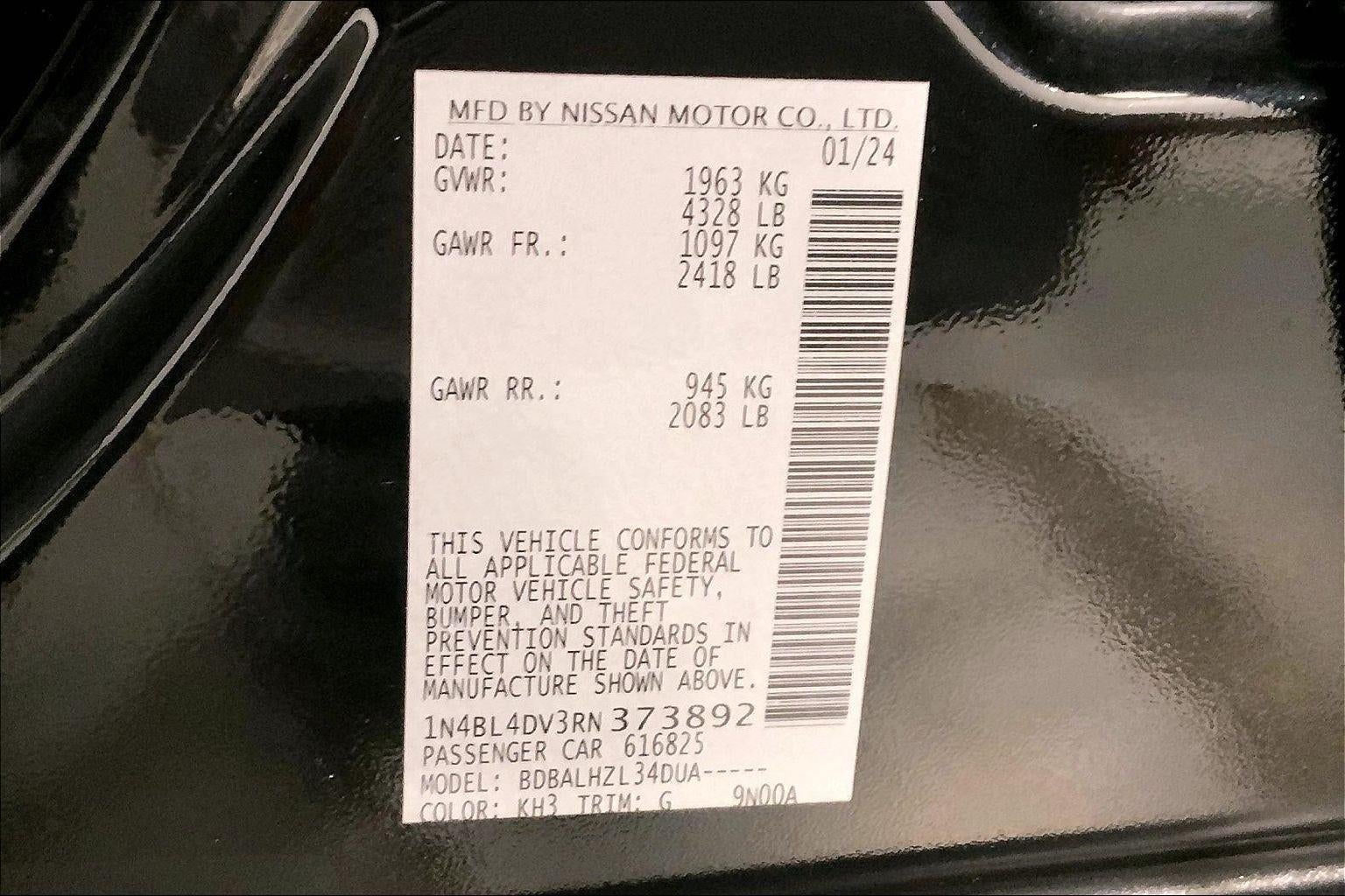 2024 Nissan Altima SV FWD