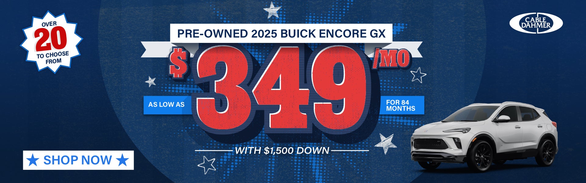As low as $349/mo for 84 months with $1,500 down