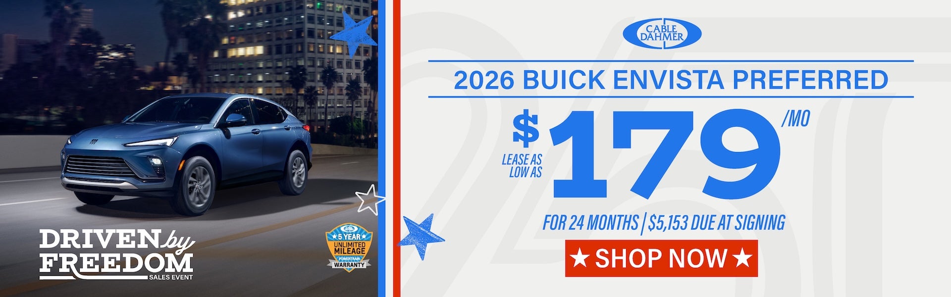 2026 Buick Envista Preferred lease for $179 a month