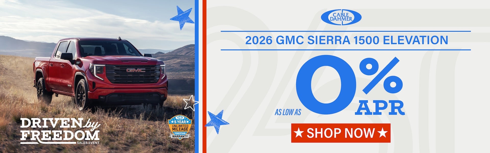 2026 GMC Sierra 1500 Elevation as low as 0% APR