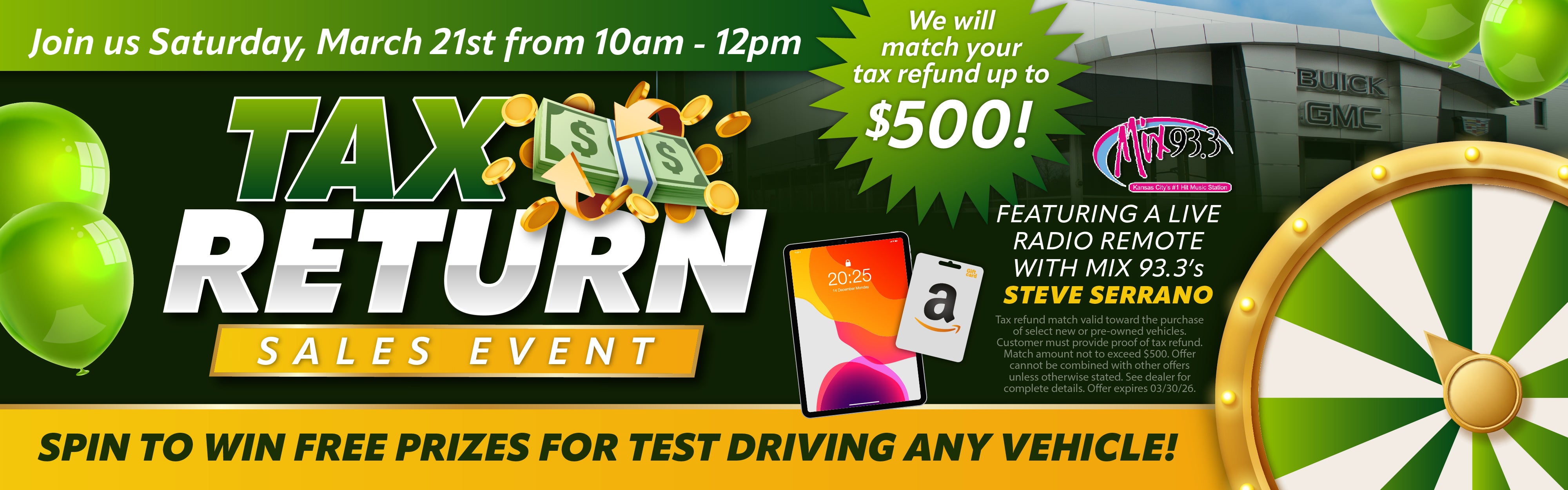 Tax Return Sales Event